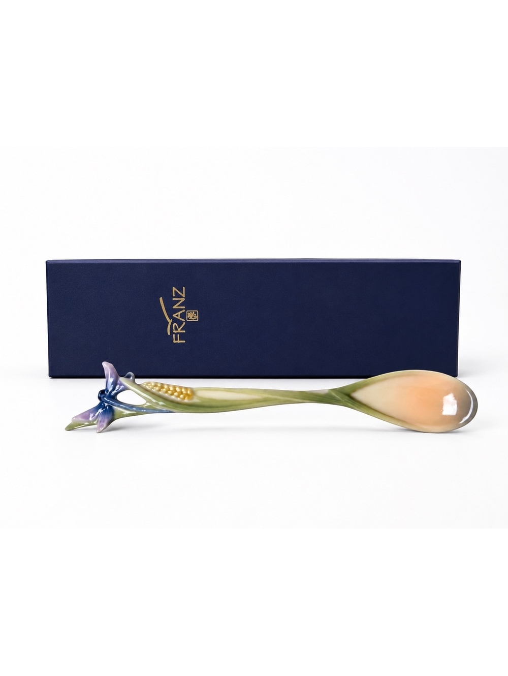 Franz Porcelain Amber Dragonfly Spoon FZ00141 Boxed Retired Collectible